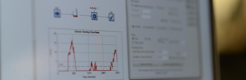 SIMUL8 on screen charts