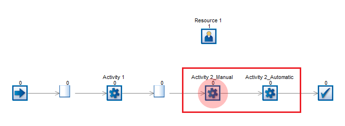 Simulating an automated process with manual set-up 1